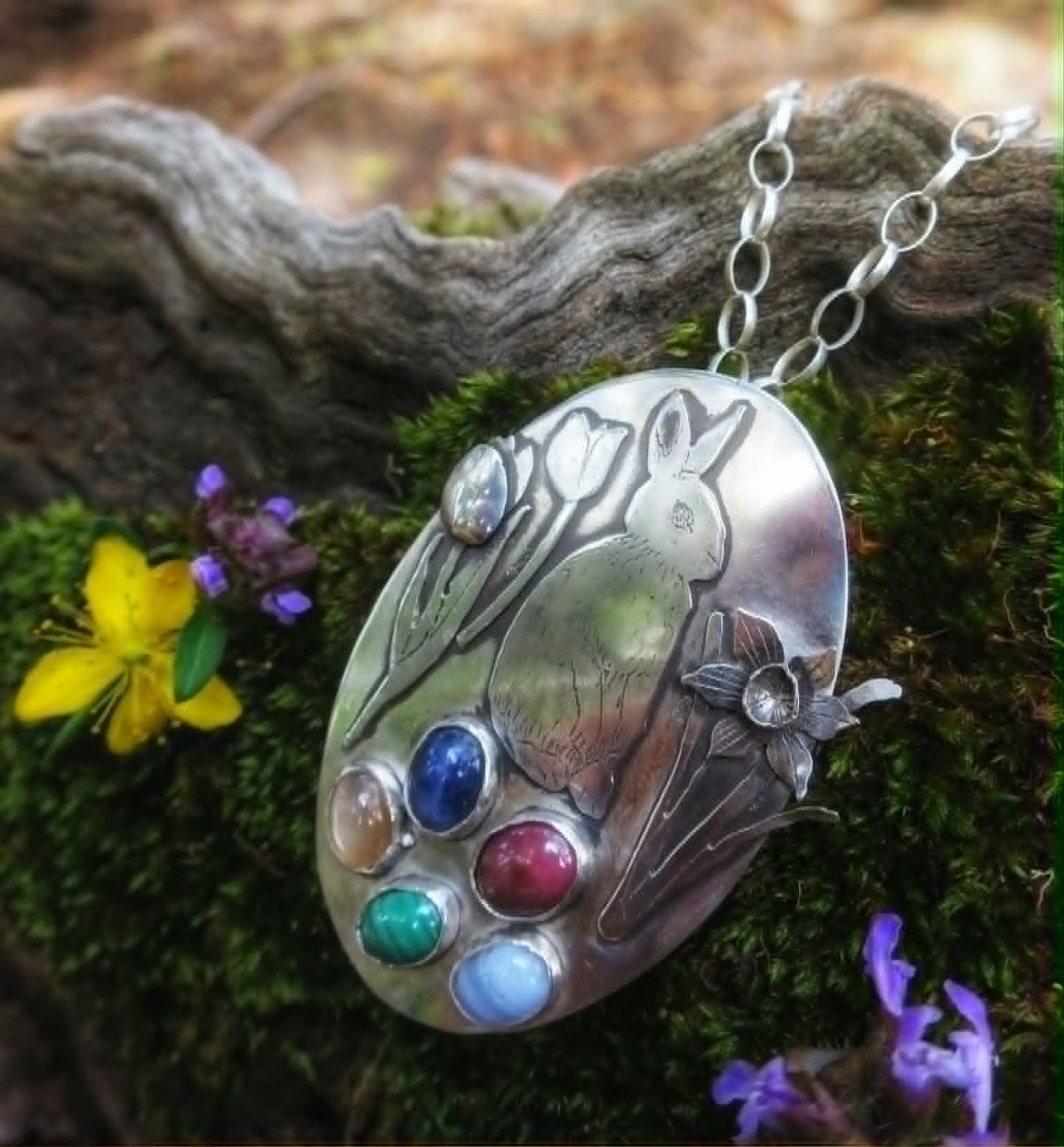 Spring Rabbit Pendant